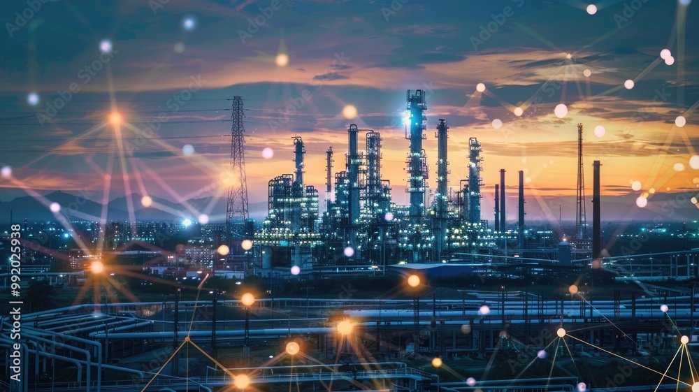 industrial park with research and development labs with Digital Overlay industrial park with research and development labs with Digital Overlay