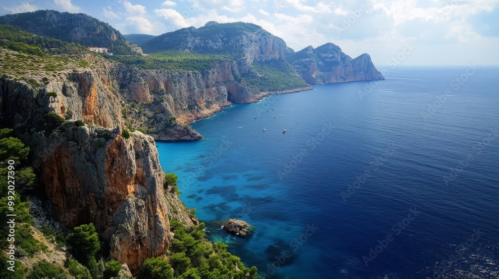 Mediterranean sea cliffs Mediterranean sea cliffs
