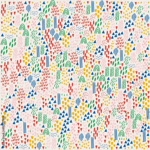 colorful doodle pattern