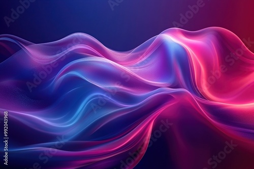 Wallpaper Mural A high-resolution, minimalist abstract background featuring fluid waves of vibrant colors in shades of blue and purple. Torontodigital.ca