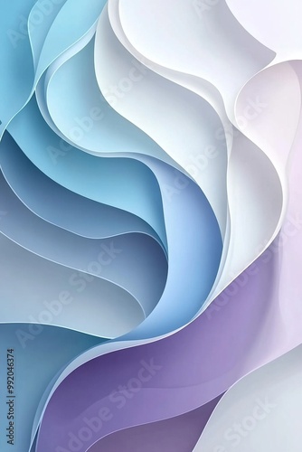 A high-resolution, minimalist abstract background featuring fluid waves of vibrant colors in shades of blue and purple.