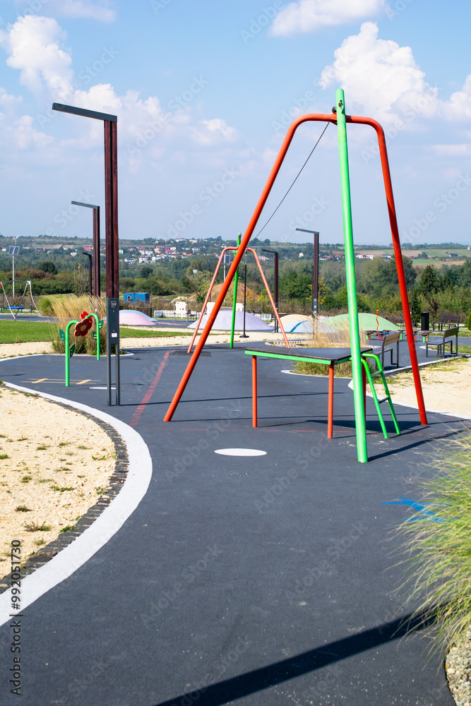 educational playground for children on a sunny day educational playground for children on a sunny day