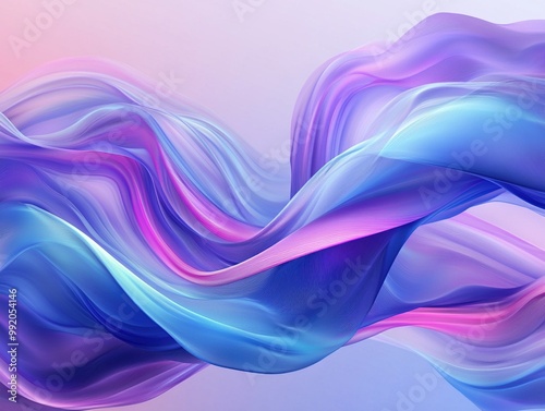 A high-resolution, minimalist abstract background featuring fluid waves of vibrant colors in shades of blue and purple.