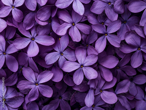Sfondo texture con molti fiori lilla e viola