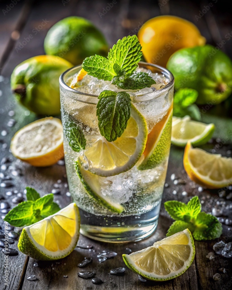 mojito cocktail with lime and mint mojito cocktail with lime and mint