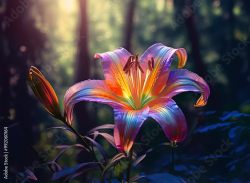 daylily at sunrise