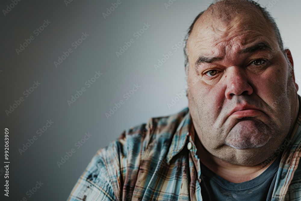 Overweight man with funny expression trying to lose weight at the gym. Overweight man with funny expression trying to lose weight at the gym.