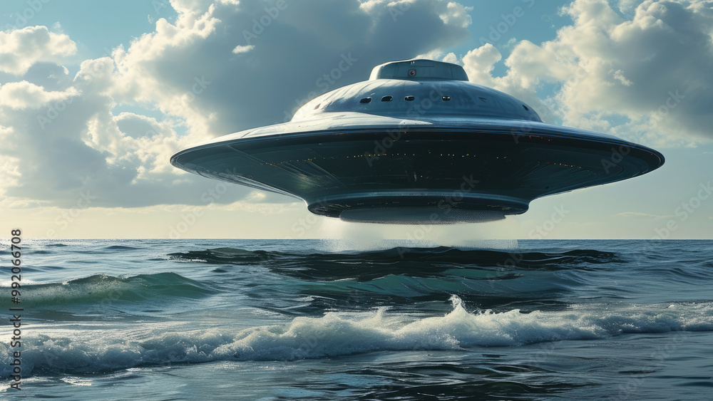 UFO Over the Ocean: Mysterious Lights Above the Waves UFO Over the Ocean: Mysterious Lights Above the Waves