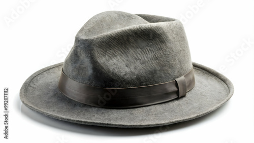 Vintage gray hat with a classic design suitable for any outfit, fashion, accessory, headwear, retro, style, trendy