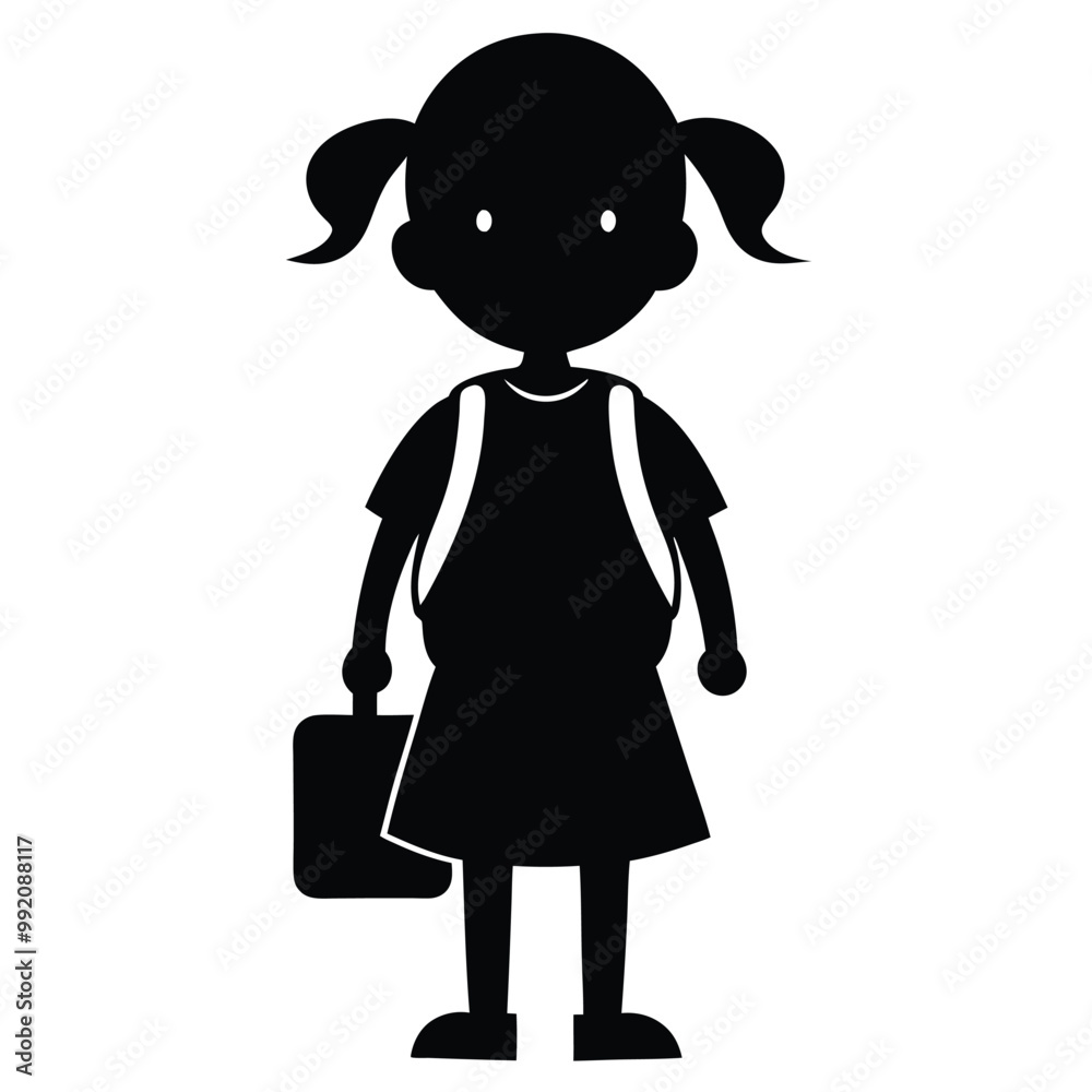 elementary school student girl with schoole elementary school student girl with schoole