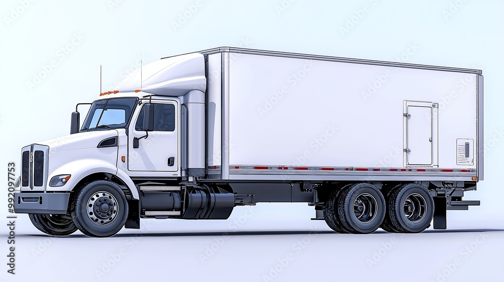 Isolated refrigerated truck white background Isolated refrigerated truck white background