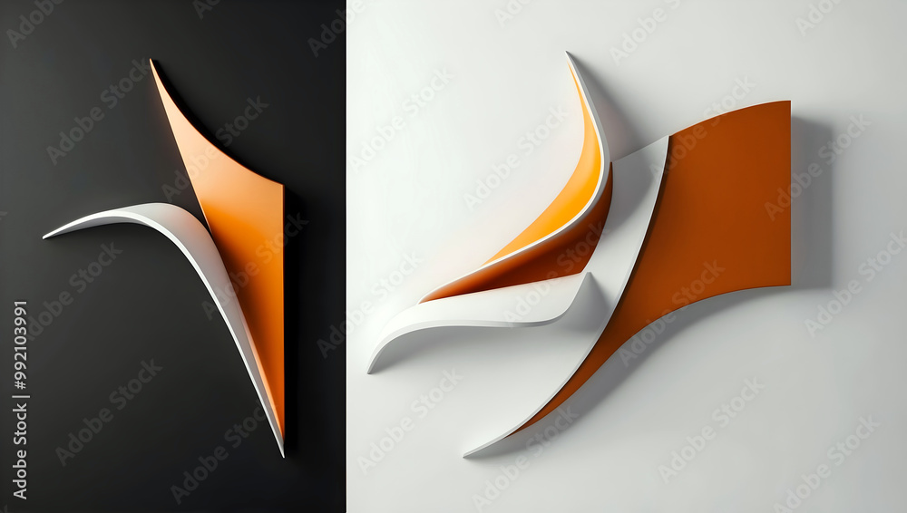 Modern abstract aesthetic background design, autumn colours, art wallpaper, template