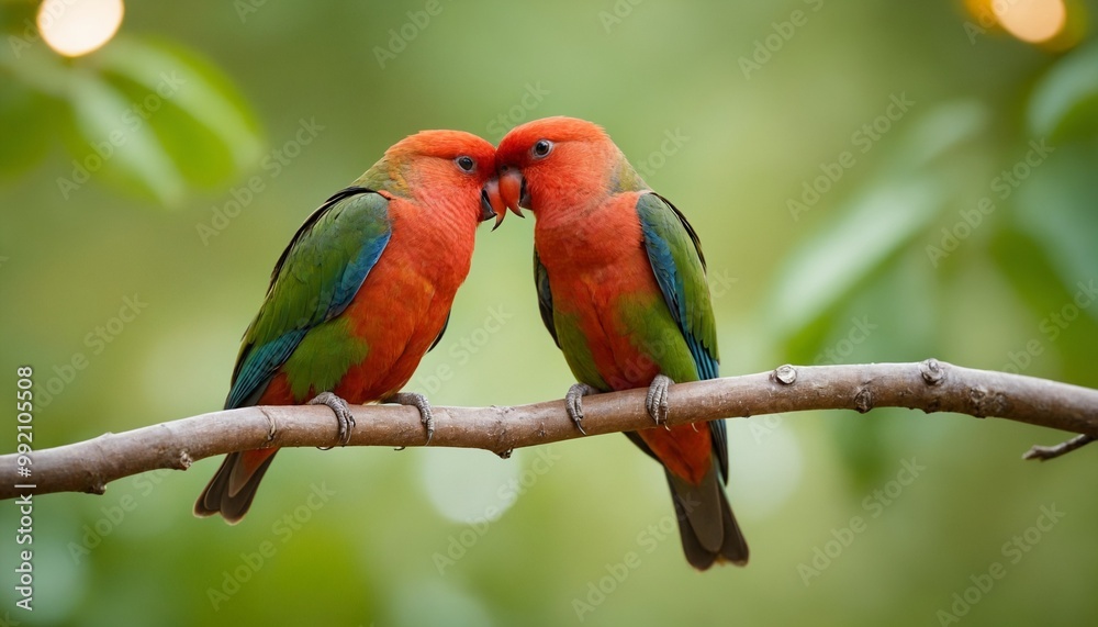 two parrots on a branch two parrots on a branch