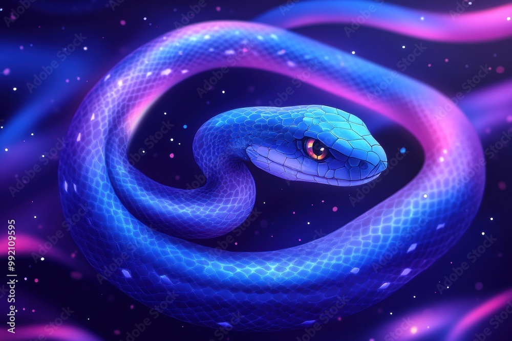 stylish snake graphic signifies progress and change, an innovative banner design for the year ahead