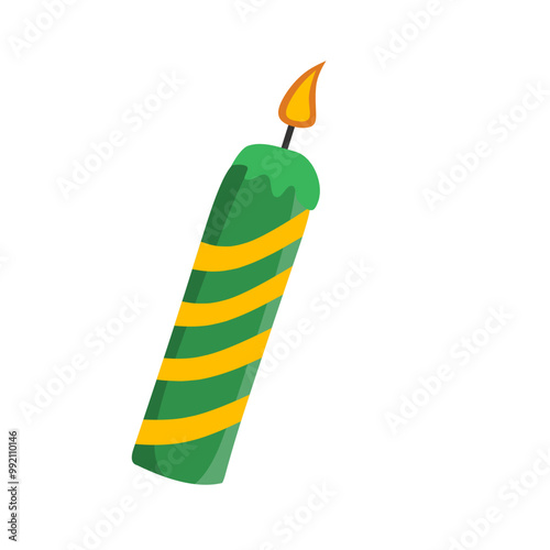 Christmas Candle Decoration Icon
