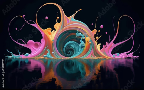 abstract background with butterflies