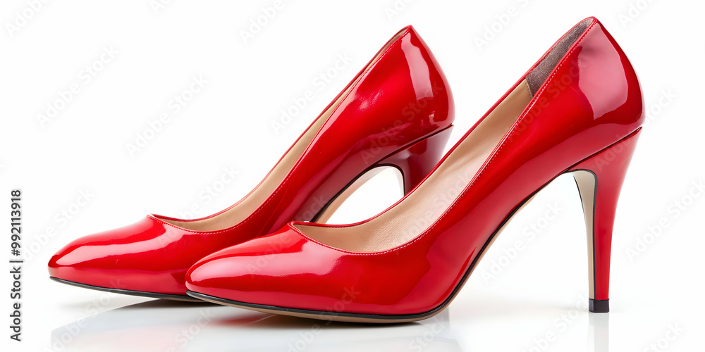 Red heels with a glossy finish perfect for adding a pop of color to any outfit, fashion, footwear, high heels, red Red heels with a glossy finish perfect for adding a pop of color to any outfit, fashion, footwear, high heels, red
