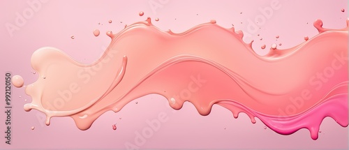 Pink and Peach Liquid Splash