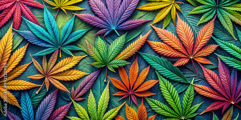 Vibrant and diverse cannabis leaf pattern as an intricate artistic background , cannabis, leaf, pattern, vibrant Vibrant and diverse cannabis leaf pattern as an intricate artistic background , cannabis, leaf, pattern, vibrant