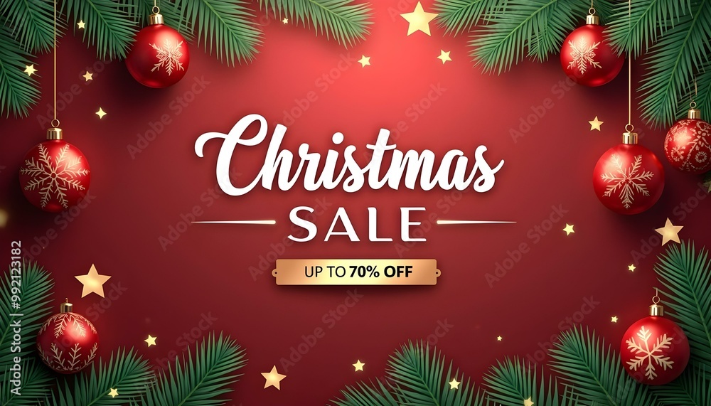 Obraz premium Christmas sale up to 70% off post design