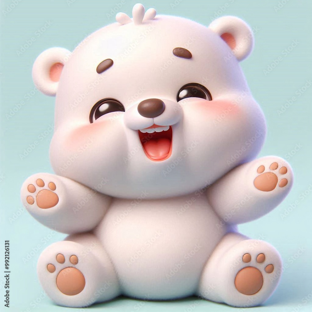 3D lachender Eisbär 3D lachender Eisbär