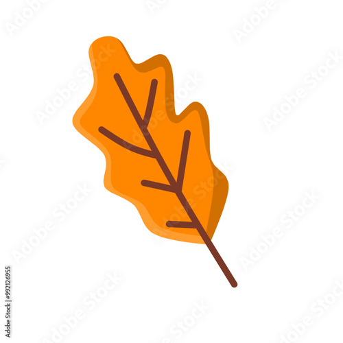 Oak Leaf Icon. Autumn Season Concept.