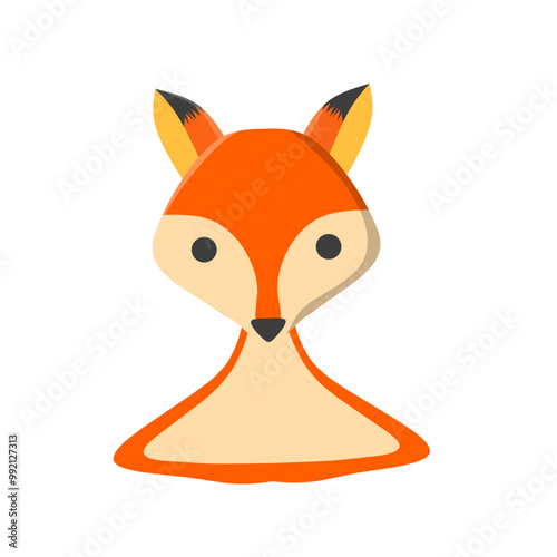 Fox Icon. Autumn Season Concept.