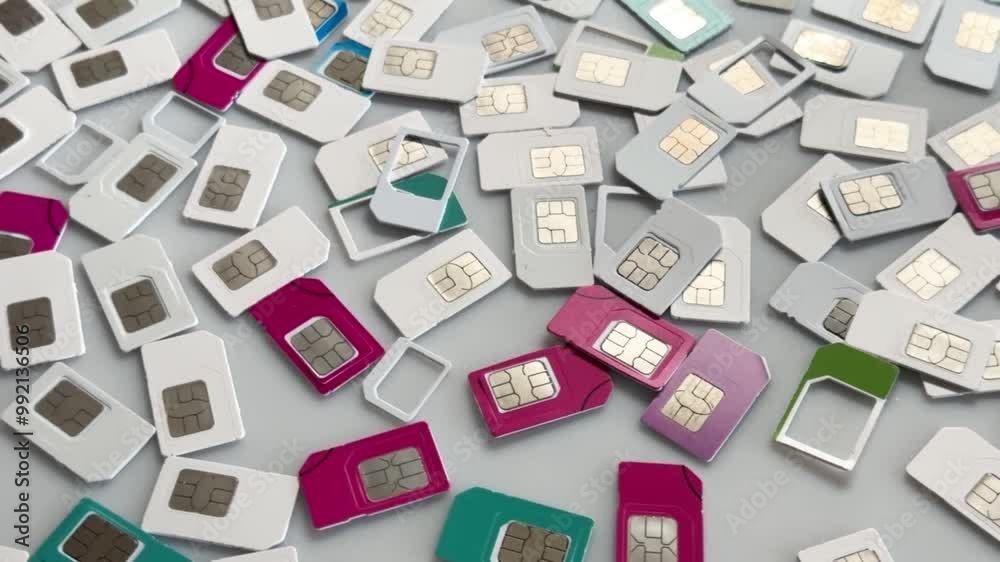 Sim cards for mobile phone. telecommunication concept