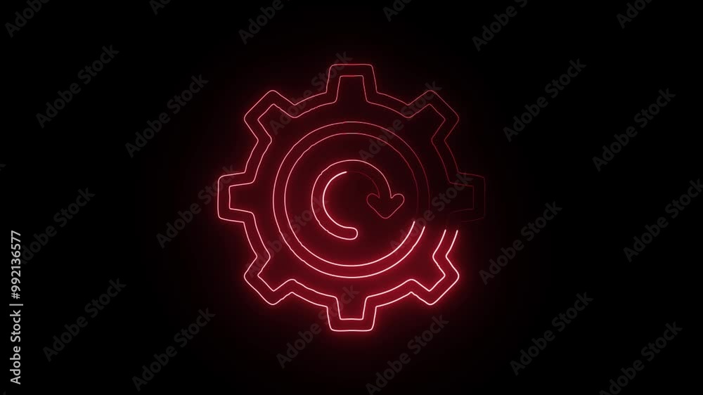 Loading Animated Icon. Neon Loading Badge Inside Circle. Progress Symbol Animation on Black Background Loading Animated Icon. Neon Loading Badge Inside Circle. Progress Symbol Animation on Black Background