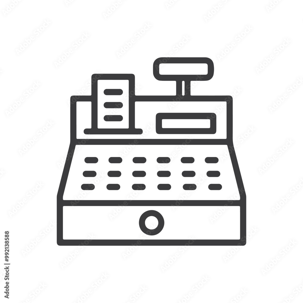 cashbox line icon vector design cashbox line icon vector design