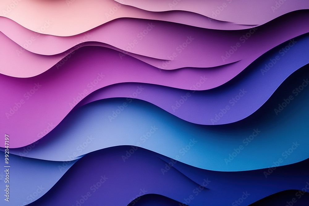 A high-resolution, minimalist abstract background featuring fluid waves of vibrant colors in shades of blue and purple. A high-resolution, minimalist abstract background featuring fluid waves of vibrant colors in shades of blue and purple.