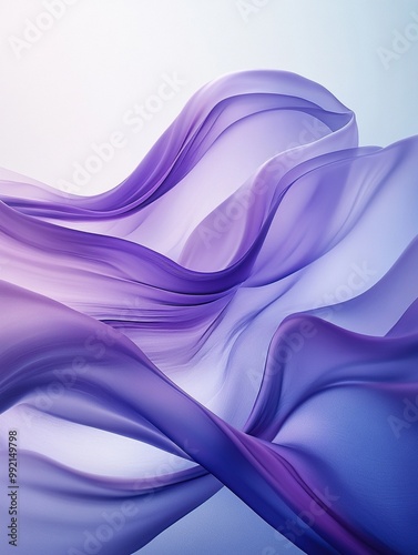 A high-resolution, minimalist abstract background featuring fluid waves of vibrant colors in shades of blue and purple.