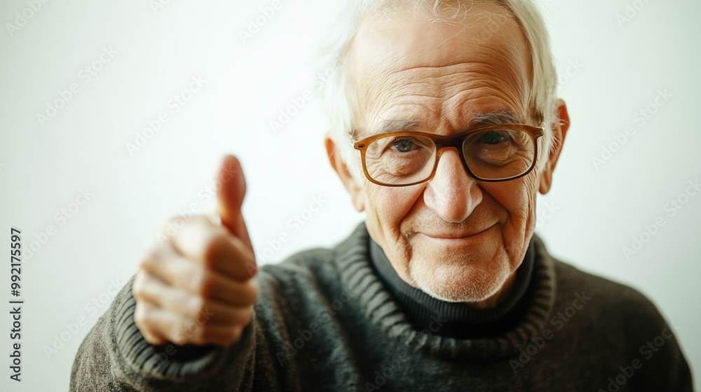 Happy Older Man with Thumbs Up Happy Older Man with Thumbs Up