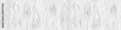 Hand drawn wood plank, seamless pattern, wood texture, gray background, seamless border, vector design