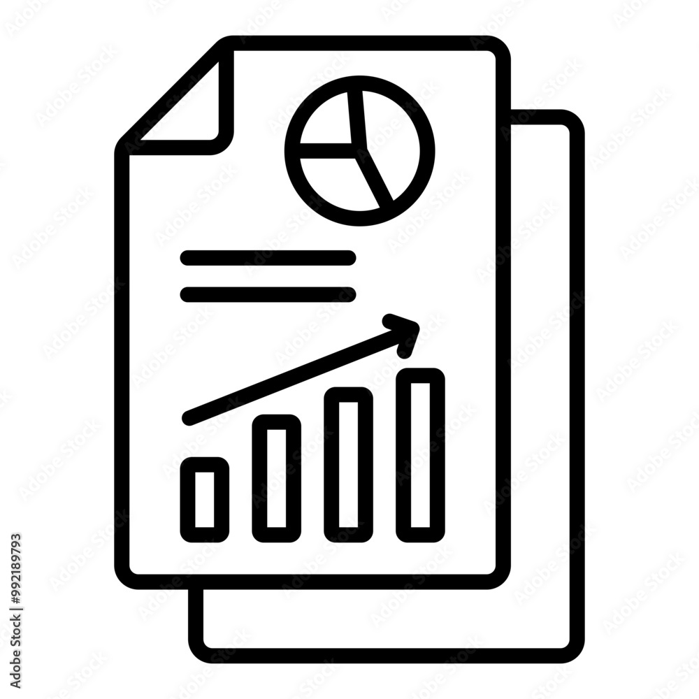 Report icon with line style Report icon with line style