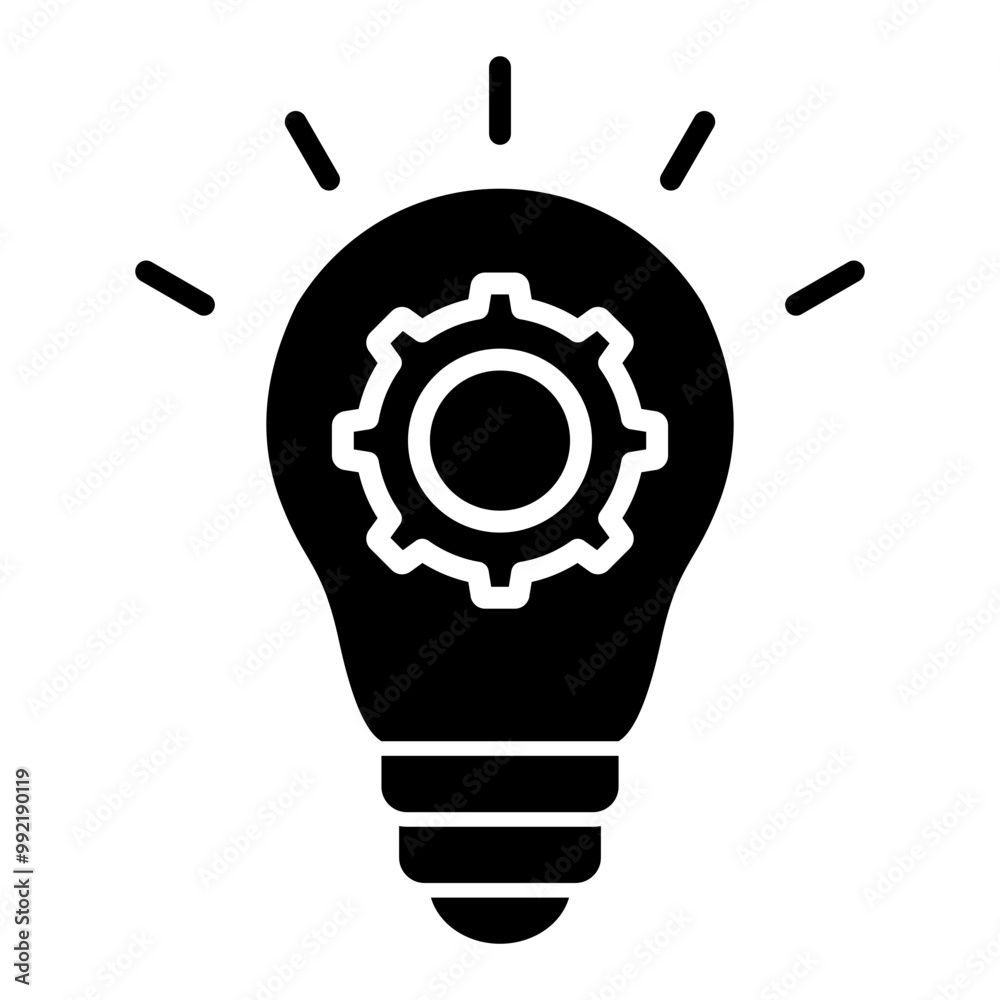 Innovation icon with glyph style Innovation icon with glyph style
