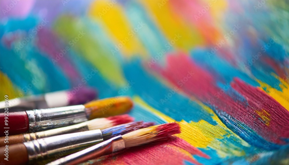Bold brush strokes with depth of field on a vivid textured background Bold brush strokes with depth of field on a vivid textured background
