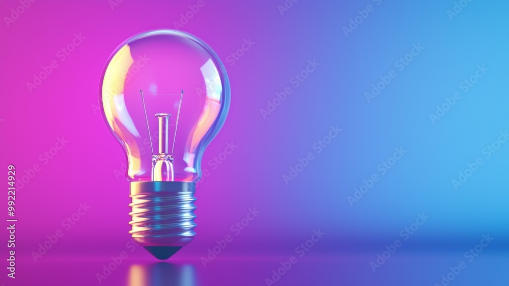 A light bulb is lit up and is sitting on a table A light bulb is lit up and is sitting on a table