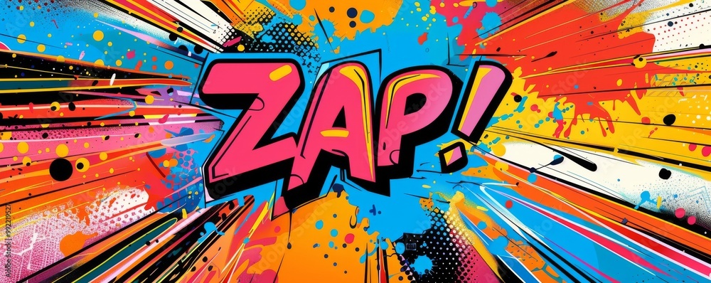 Fun pop art background featuring 