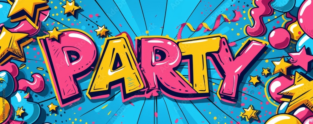 Playful pop art background with Playful pop art background with