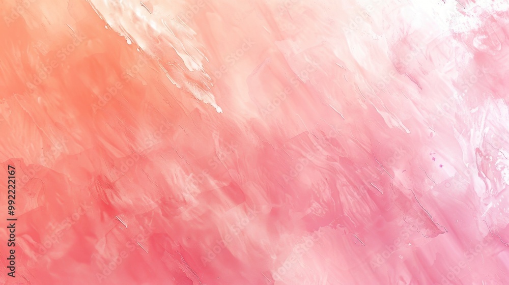 Fototapeta premium Abstract pastel gradient with gentle shades of blush pink and coral, blending together seamlessly for a soothing visual effect