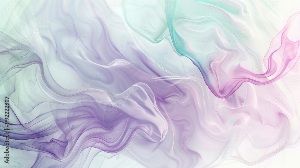 Abstract pastel gradient with gentle shades of lavender and mint, blending together seamlessly for a tranquil visual effect Abstract pastel gradient with gentle shades of lavender and mint, blending together seamlessly for a tranquil visual effect
