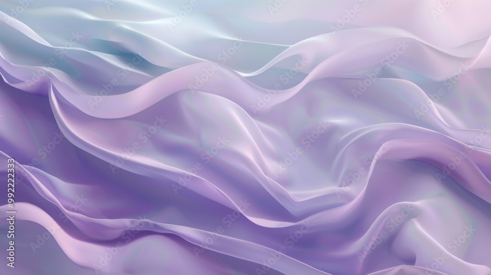 Obraz premium Abstract pastel gradient with gentle shades of lavender and mint, blending together seamlessly for a tranquil visual effect