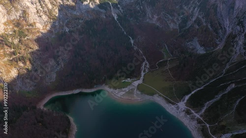 aerial view of Gosausee lake photo