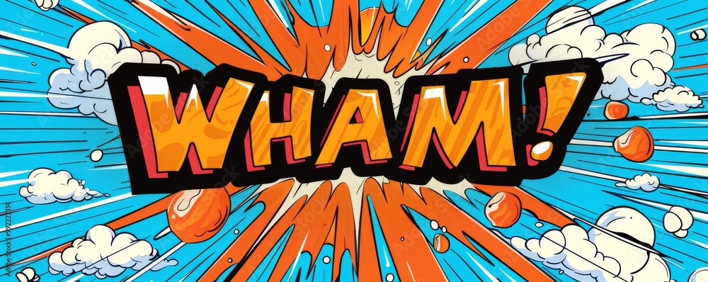 Fototapeta premium Energetic pop art background with