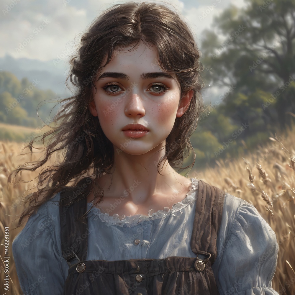 country women potrait illustration country women potrait illustration