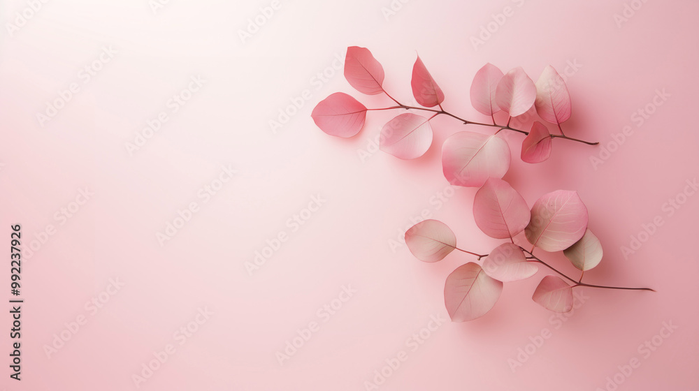 sprigs of mauve beige autumnal leaves on pink background space for copy text wallpaper backdrop sprigs of mauve beige autumnal leaves on pink background space for copy text wallpaper backdrop