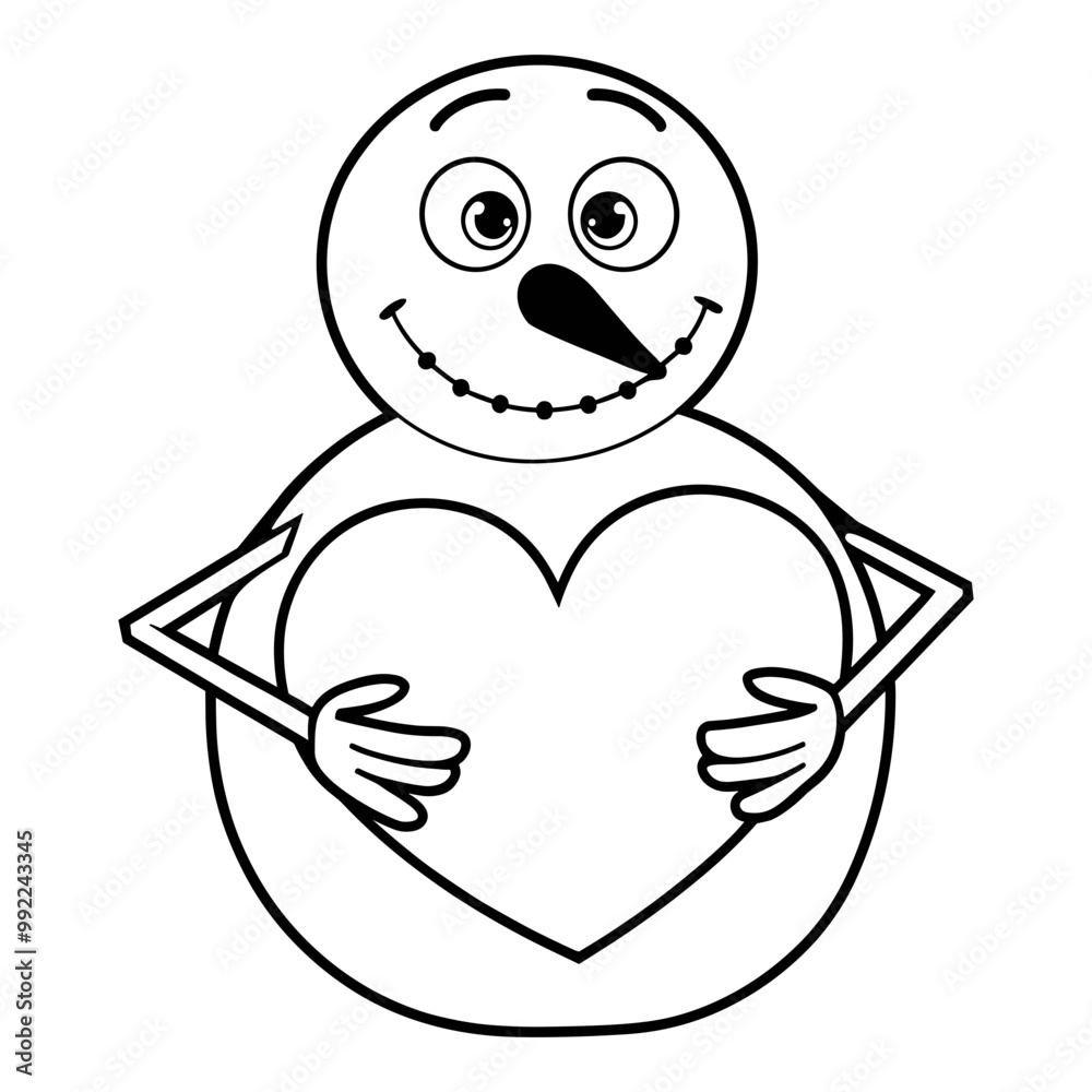Snowman with Heart Snowman with Heart