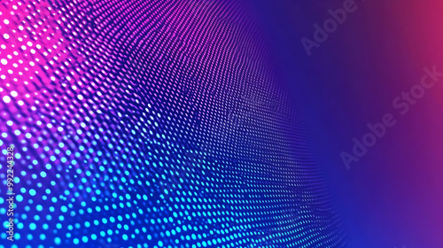 Abstract Background Animation with Blue and Pink Dot Pattern Flowing and Shimmering