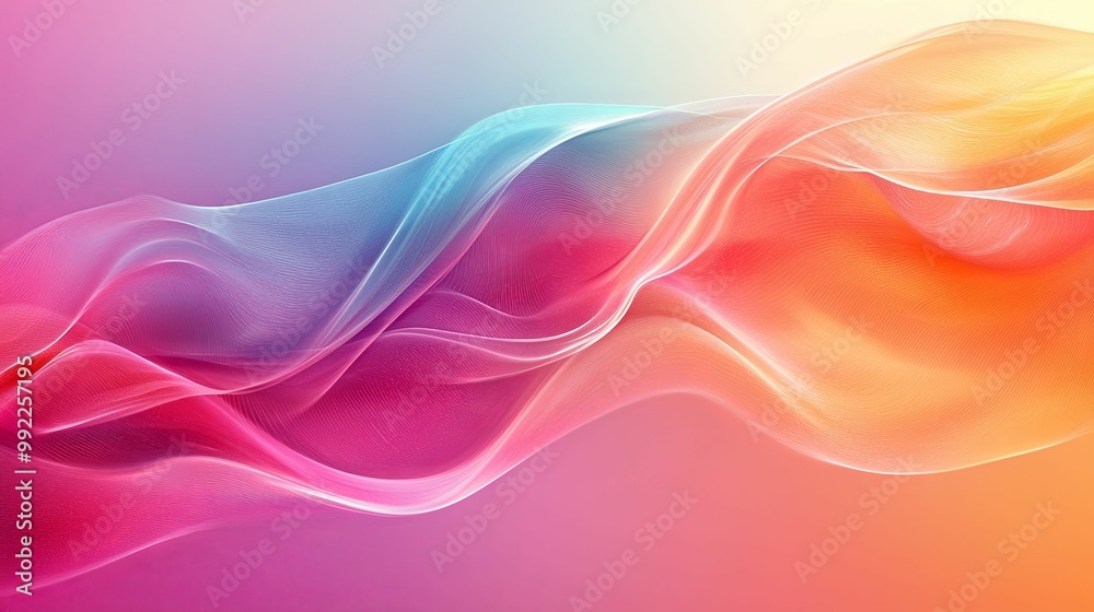 custom made wallpaper toronto digitalAbstract Colorful Wavy Lines with Gradient Background